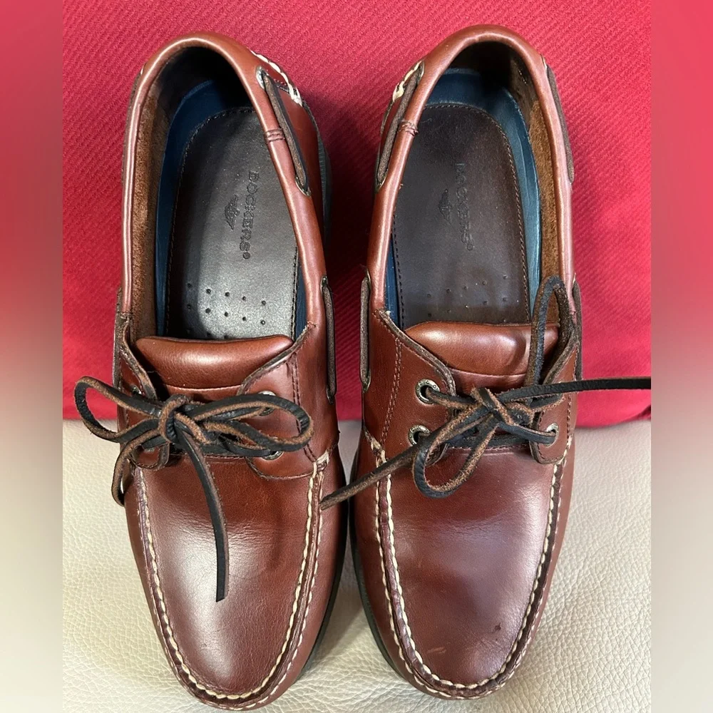 Dockers Brown Leather Castaway Men’s Shoe - Picture 2 of 5